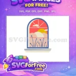Free Sunset Window Free Plants Aesthetic Free SVG - Instant Download