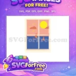 Free Sailboats View Free Sunny Sky Window Free SVG - Instant Download