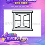 Free Simple Window Frame Free Windowpane Design Free SVG - Instant Download