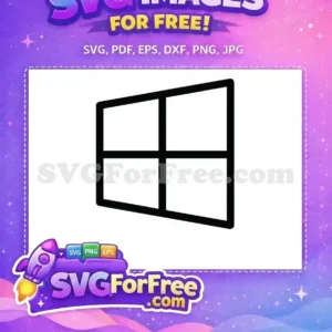 Free Black Border Free Four Panes Window Free SVG