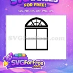 Free Arched Top Free Divided Glass Basic Free SVG - Instant Download