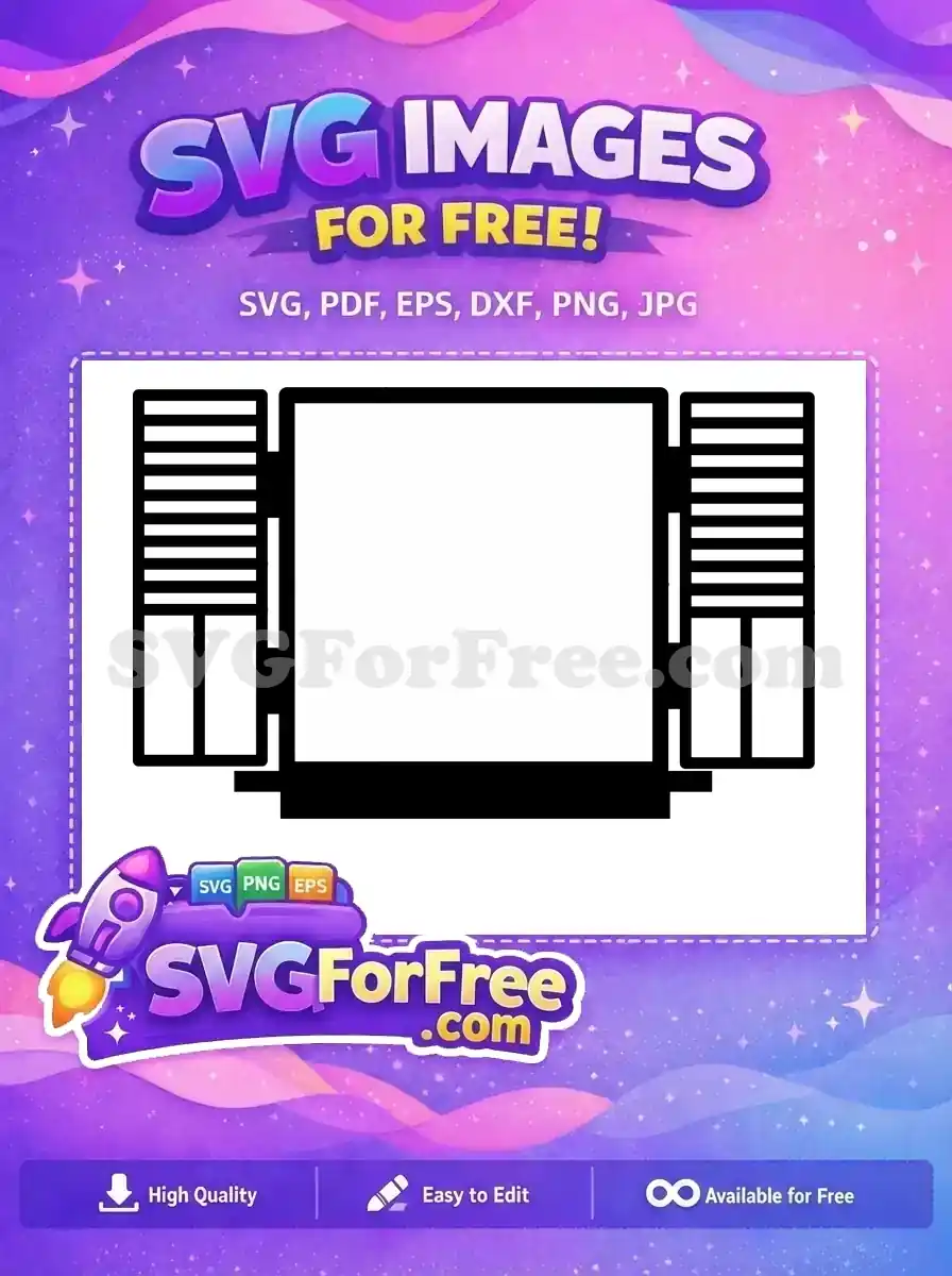 Free Minimalist Exterior Free Interior Character Window Free SVG