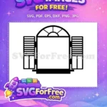 Free Black Window Free Blinds Silhouette Building Free SVG - Instant Download