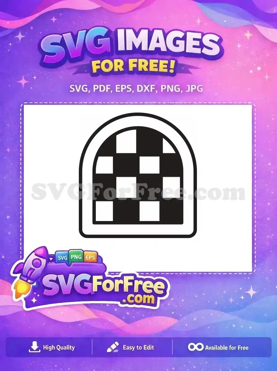 Free Black Window Free Checkered Pattern Category 1 Free SVG