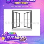 Free Open Window Free Gray Frame Simple Free SVG - Instant Download