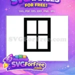 Free 1 Window Free Simple Silhouette Movie Free SVG - Instant Download