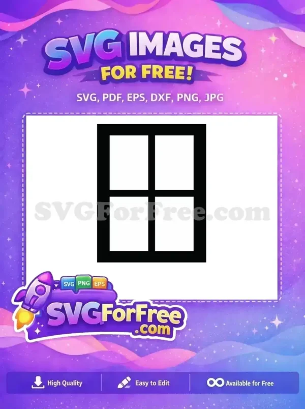 Free 1 Window Free Simple Silhouette Movie Free SVG
