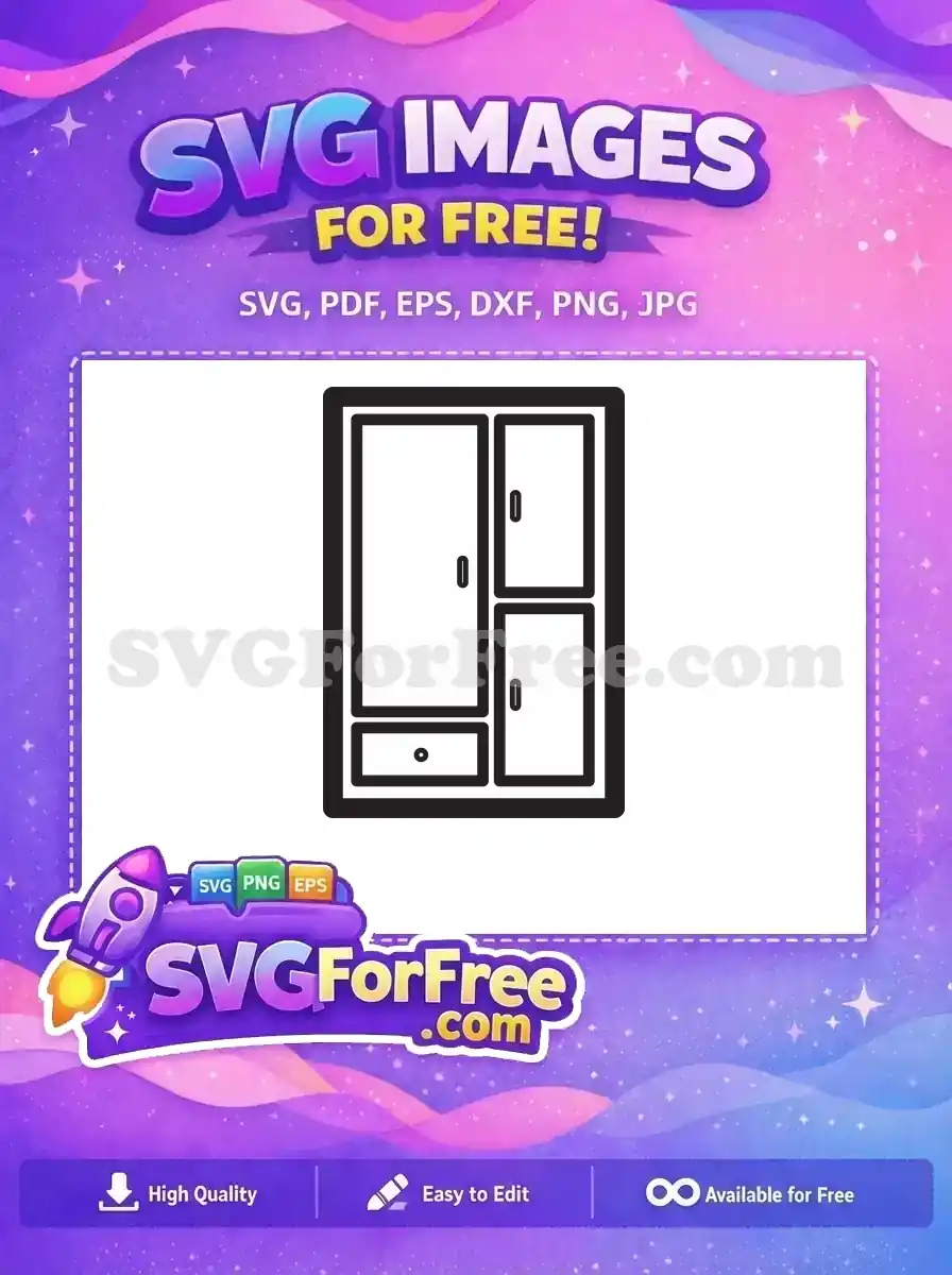 Free Wardrobe Window Free Minimalist Closet Free SVG