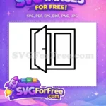 Free Black Open Door Free Window Inside Free SVG - Instant Download