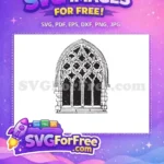Free Ornate Gothic Free Stone Carved Cathedral Free SVG - Instant Download