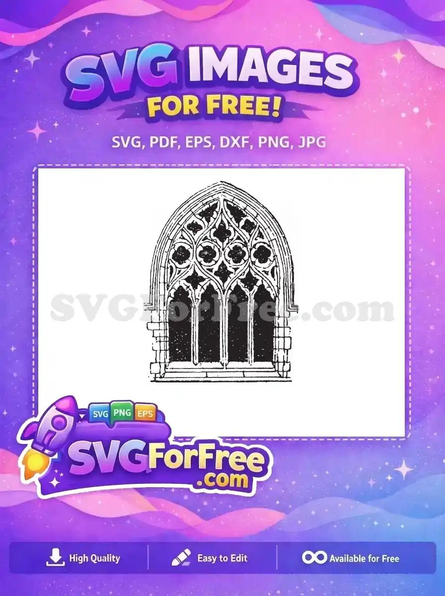 Free Ornate Gothic Free Stone Carved Cathedral Free SVG