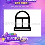 Free Arched Top Free Divided Panes Window Free SVG - Instant Download