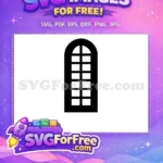 Free Number One Free Window White Simple Free SVG - Instant Download