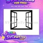 Free Minimalist Silhouette Free Character One Window Free SVG - Instant Download