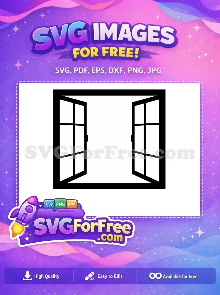 Free Minimalist Silhouette Free Character One Window Free SVG