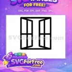 Free Number One Free Window Silhouette Character Free SVG 3 - Instant Download