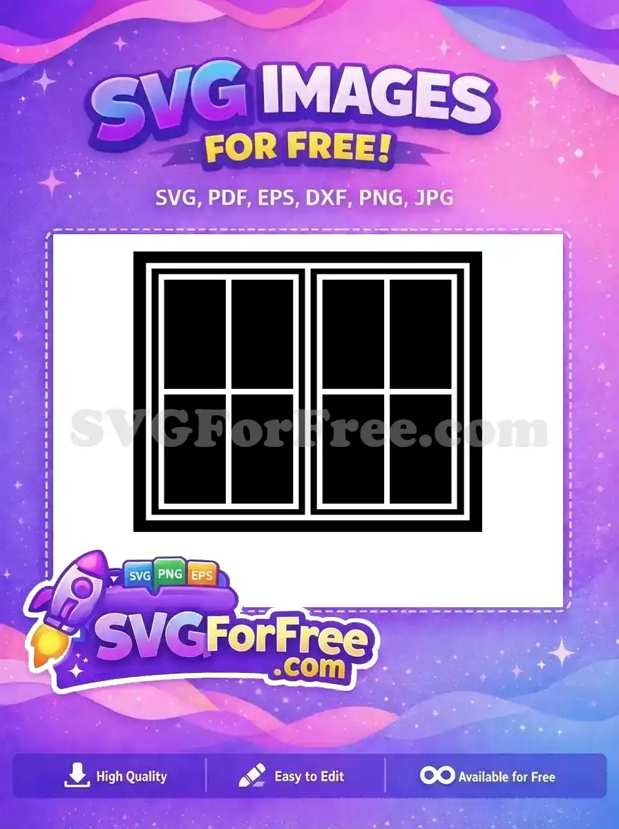 Free Character 1 Window Free Silhouette Free SVG 5