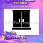 Free Black Window Free Cabinet Simple Free SVG - Instant Download