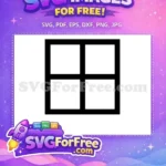 Free Four Panes Free Black Border Home Free SVG - Instant Download
