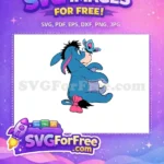 Free Sad Eeyore Butterfly Free Pink Bow Winnie The Pooh Free SVG - Instant Download
