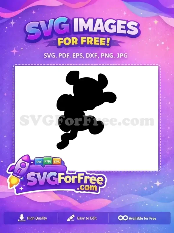 Free Pooh Silhouette Free Jumping Pose Winnie The Pooh Free SVG