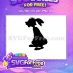 Free Annoyed Rabbit Silhouette Free Easter Funny Winnie The Pooh Free SVG - Instant Download