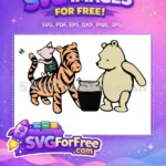 Free Tigger Piglet Ride Free Honey Pot Winnie The Pooh Free SVG - Instant Download