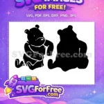 Free Pooh Bear Head Free Silhouette Art Winnie The Pooh Free SVG - Instant Download
