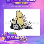 Free Pooh and Piglet Sitting Free Friends Hugging Free SVG - Instant Download