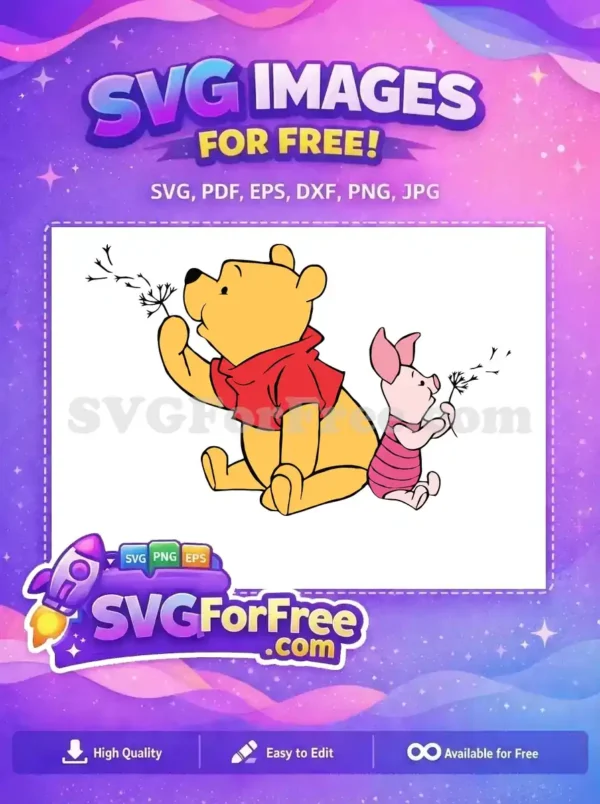 Free Pooh Red Shirt Free Piglet Dandelion Winnie The Pooh Free SVG Free Pooh Red Shirt Free Piglet Dandelion Winnie The Pooh Free SVG