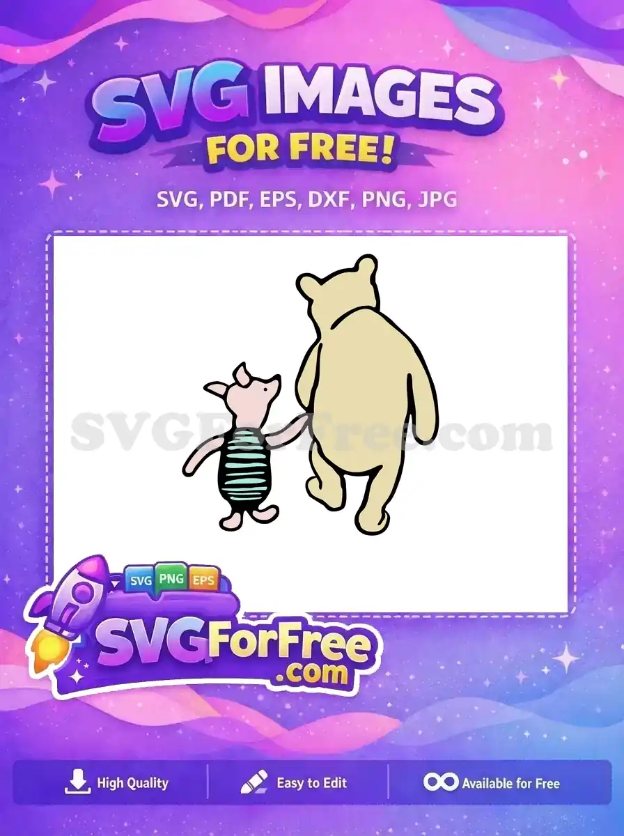 Free Pooh and Piglet Free Friends Winnie The Pooh Free SVG