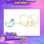 Free Blue Rabbit Free Orange Pooh Winnie The Pooh Free SVG - Instant Download