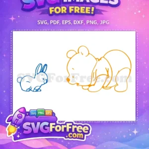 Free Blue Rabbit Free Orange Pooh Winnie The Pooh Free SVG