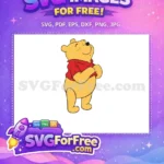 Free Smiling Pooh Free Red Shirt Winnie The Pooh Free SVG 1 - Instant Download