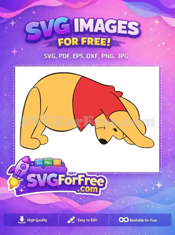 Free Downward Dog Pose Free Red Shirt Winnie The Pooh Free SVG