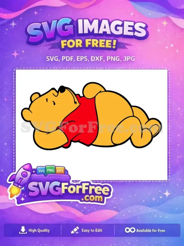 Free Sleeping Pooh Head Free Red Shirt Winnie The Pooh Free SVG 2 Free Sleeping Pooh Head Free Red Shirt Winnie The Pooh Free SVG 2