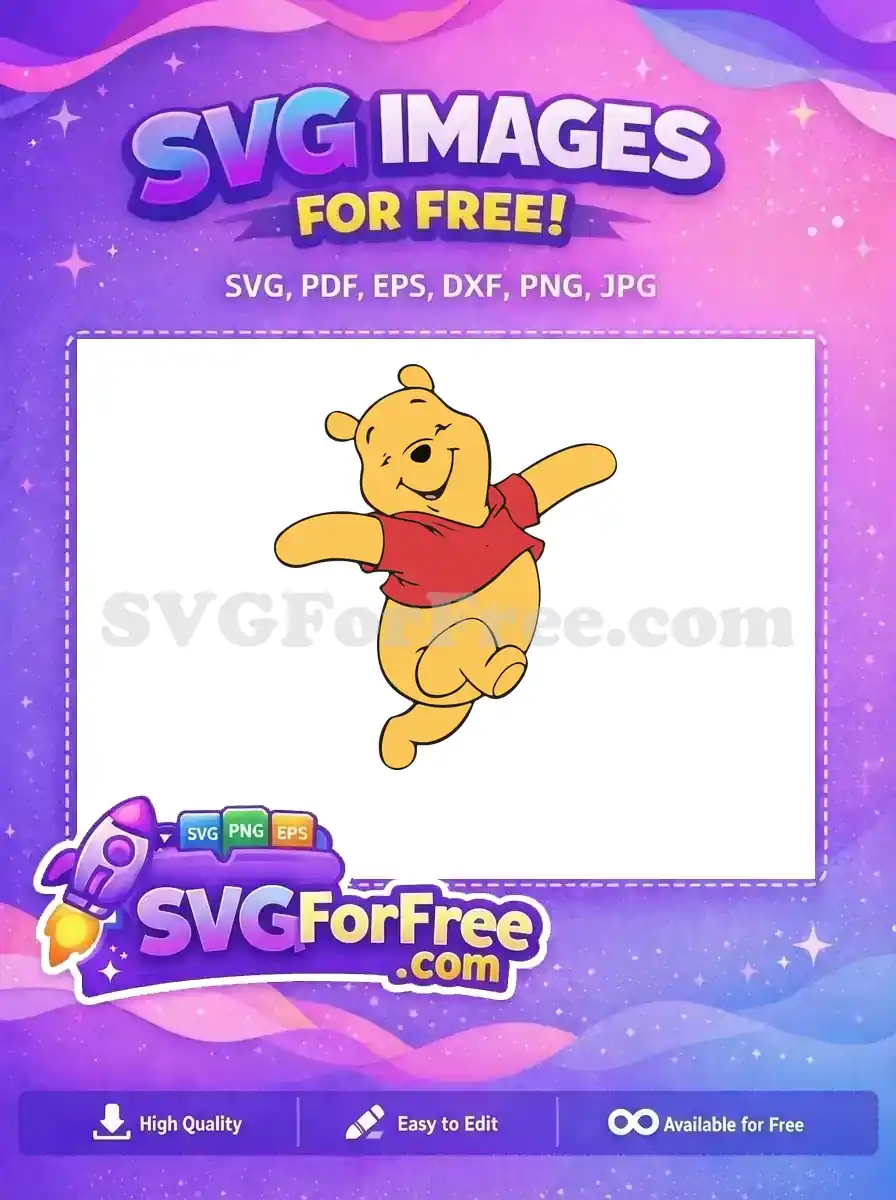 Free Happy Expression Free Red Shirt Winnie The Pooh Free SVG 1