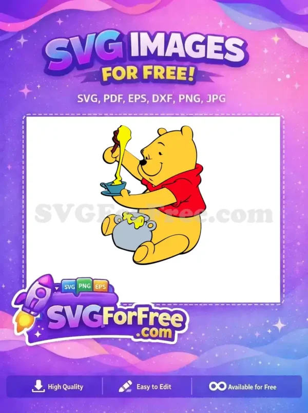Free Honey Pot Free Red Shirt Winnie The Pooh Free SVG 1