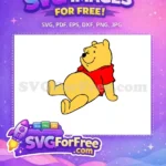 Free Smiling Pooh Bear Free Red Shirt Winnie The Pooh Free SVG 3 - Instant Download