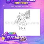 Free Pooh Bear Head Free Silhouette Outline Winnie The Pooh Free SVG 1 - Instant Download