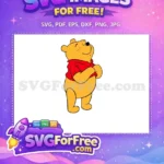 Free Smiling Pooh Free Red Shirt Winnie The Pooh Free SVG 4 - Instant Download
