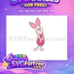 Free Smiling Piglet Free Pink Dress Winnie The Pooh Free SVG - Instant Download