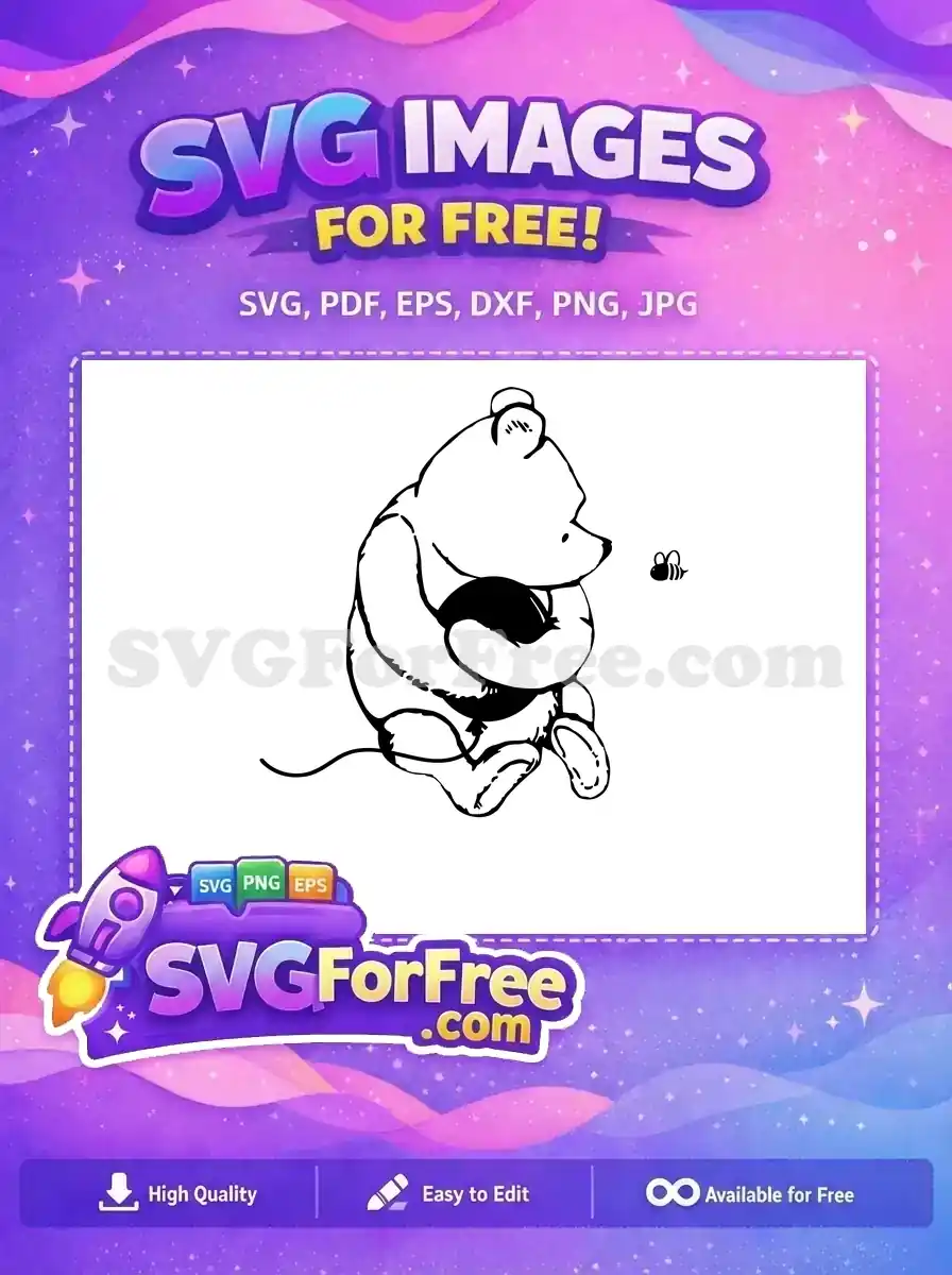 Free Pooh Bear Face Free Honey Pot Cute Winnie Free SVG
