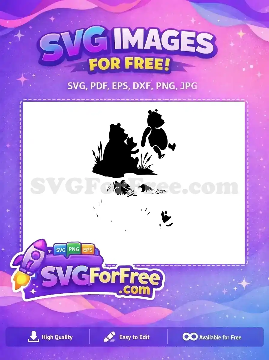 Free Pooh Bear Head Free Black Outline Winnie The Pooh Free SVG