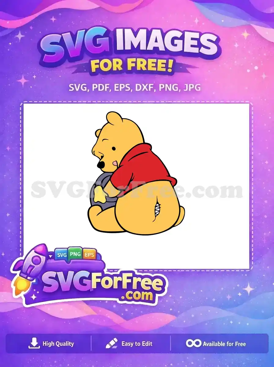 Free Hunny Pot Free Red Shirt Winnie The Pooh Free SVG