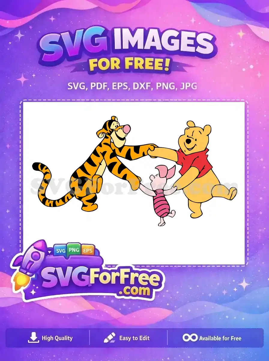 Free Happy Tigger Free Piglet Dance Winnie The Pooh Free SVG 2