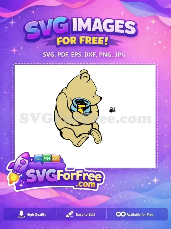 Free Pooh Bear Honey Pot Free Hunny Pot Winnie Free SVG
