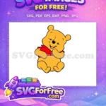 Free Smiling Pooh Bear Free Red Shirt Winnie The Pooh Free SVG 7 - Instant Download