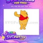 Free Dancing Pose Free Red Shirt Winnie The Pooh Free SVG - Instant Download