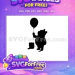 Free Balloon Silhouette Free Honey Pot Classic Pooh Free SVG - Instant Download